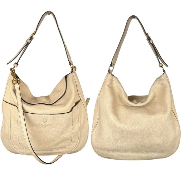 Marc Jacobs Hobo Empire City Buff Pebbled Leather Shoulder Bag, Large, Beige - Picture 5 of 12
